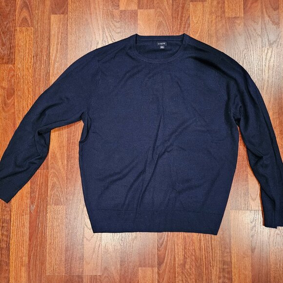 J.Crew Crewneck Sweater – Navy | 100% Cotton Classic - Picture 2 of 5